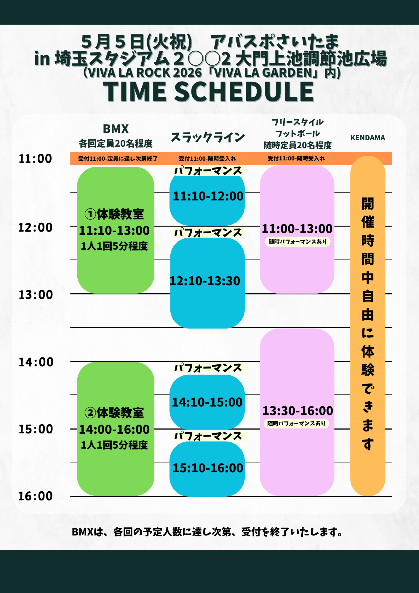 5/5 タイムスケジュール